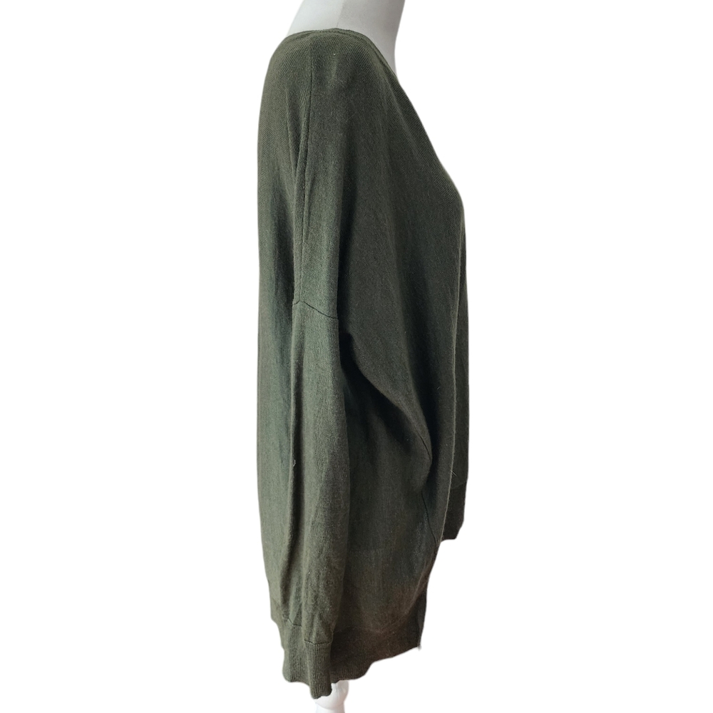 Pendleton Dark Olive Lightweight High Low Merino … - image 5